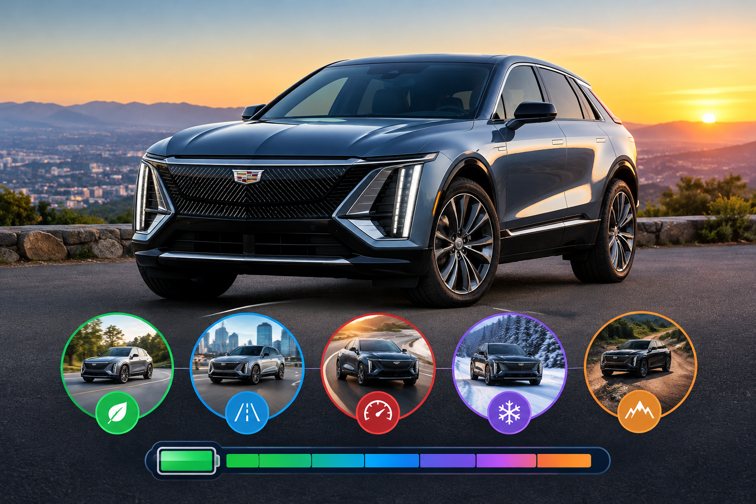 Are There Different Ranges or Battery Usage Levels with the Driving Modes in the Cadillac Lyriq?